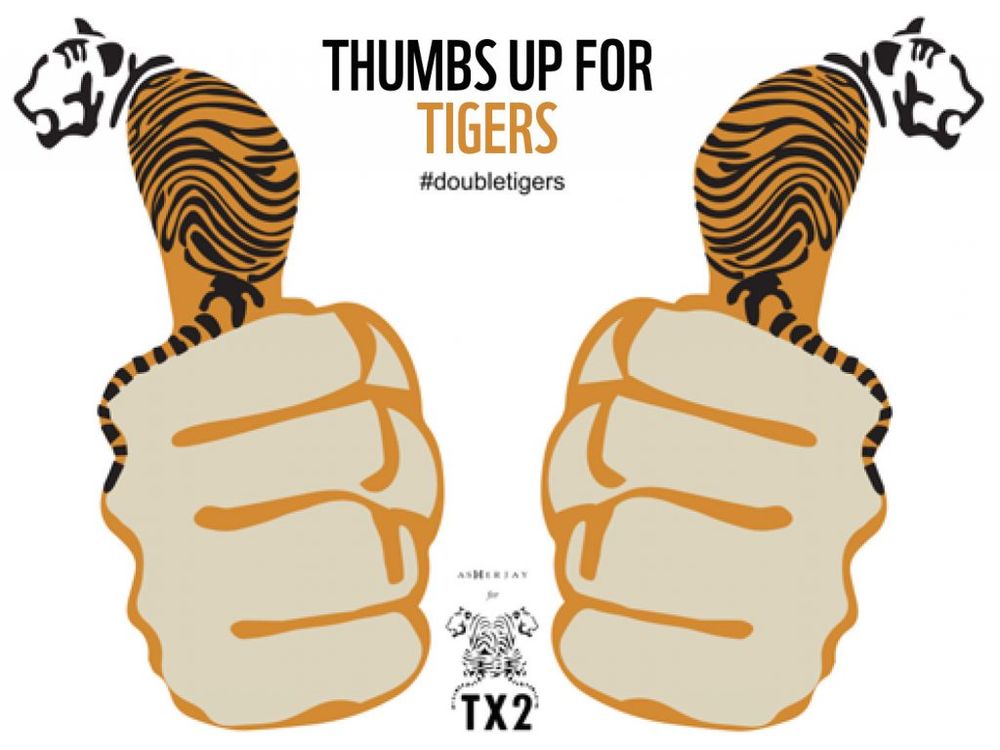Thumbs up for tigers